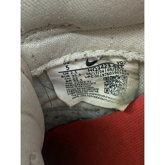 Nike Dunk Low SE Black Toe Bright Crimson Women's Size 5 Pale Ivory HQ3423-635 - Picture 8 of 9